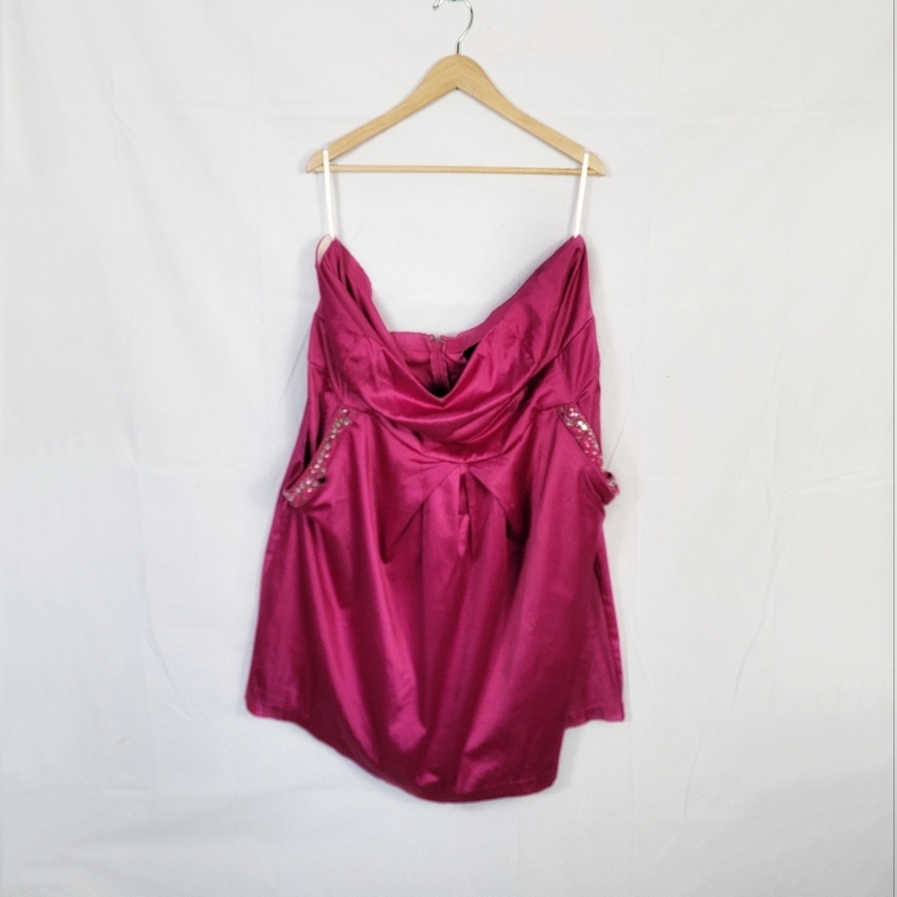 Torrid size 26 Bejeweller Strapless Pink Dress